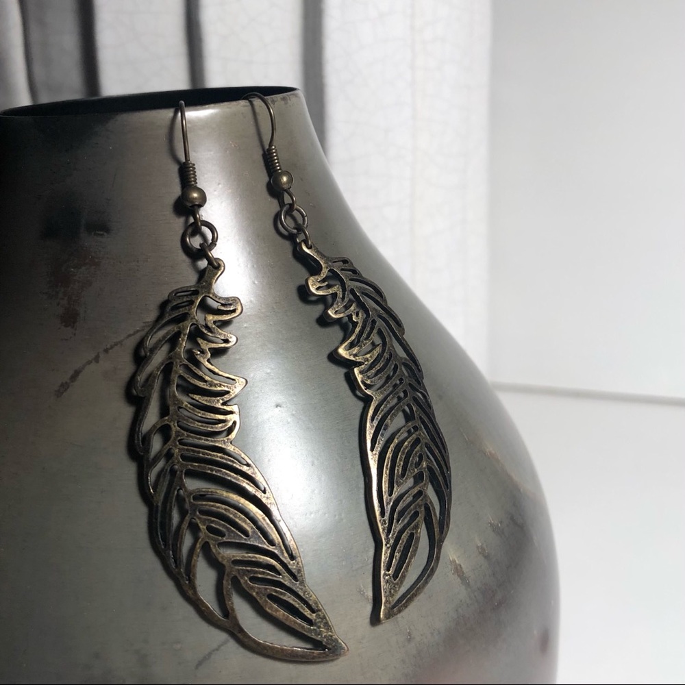 Feather Earrings - Picture 1 of 3